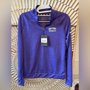 High Point University Nike Dri-FIT Purple 3/4 Zip Pullover Top XS